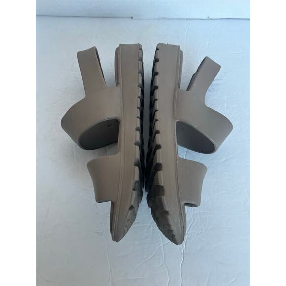 Skechers Taupe Foamies Arch Fit Platform Footsteps Rugged Soles Velcro Closure 9 - Picture 4 of 9